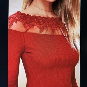 Free people “Admire me” Off Shoulder Top